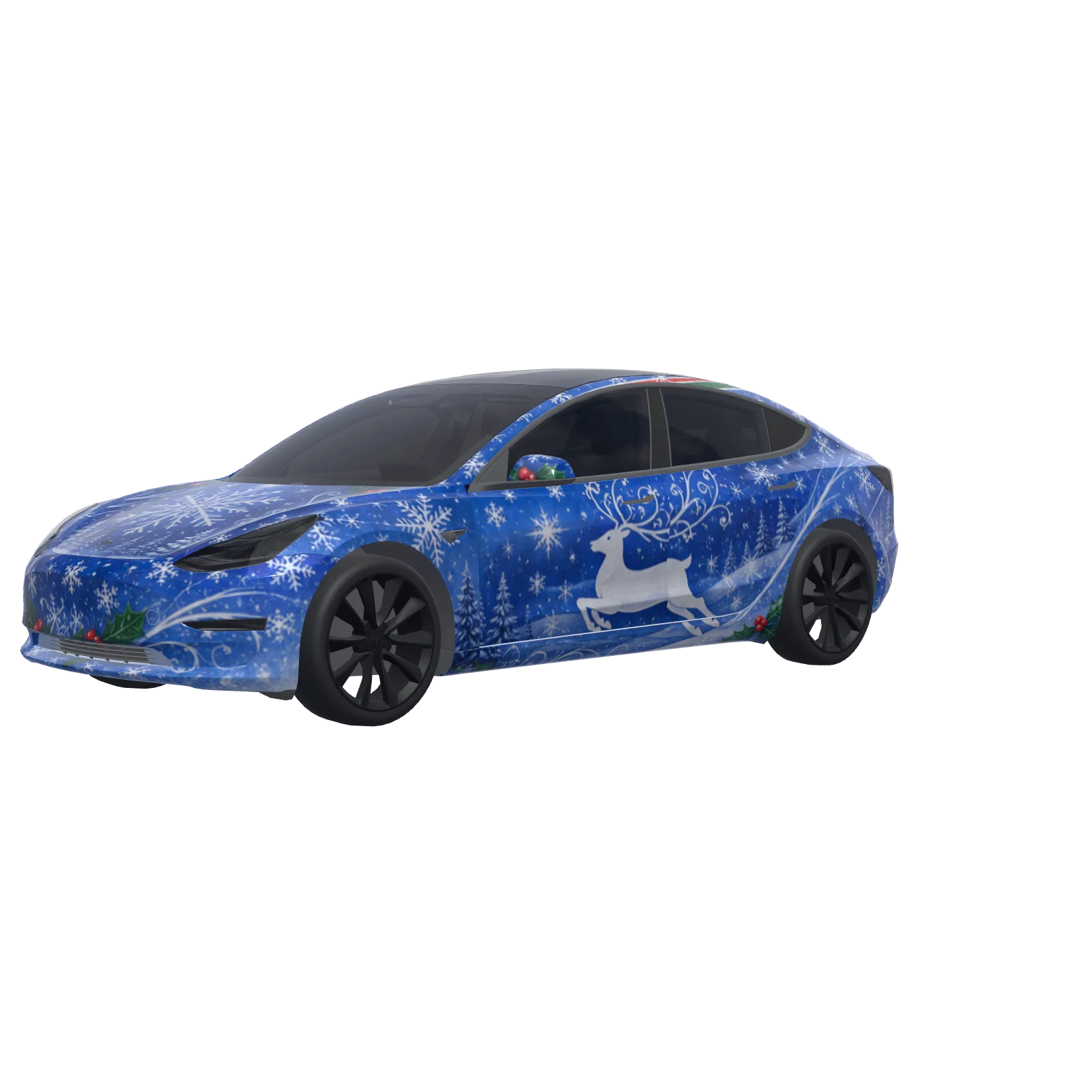 Blue Christmas Reindeer · Model 3-Wrap in 3D