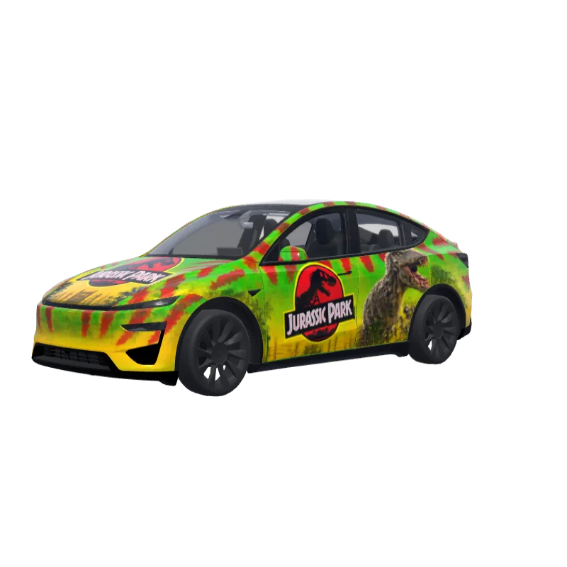 Jurassic Park Tour Car · Model Y (2025+) Performance wrap in 3D