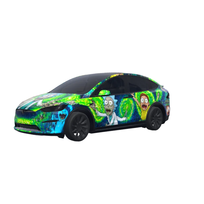 Rick and Morty Portal · Model X 2021+ wrap in 3D