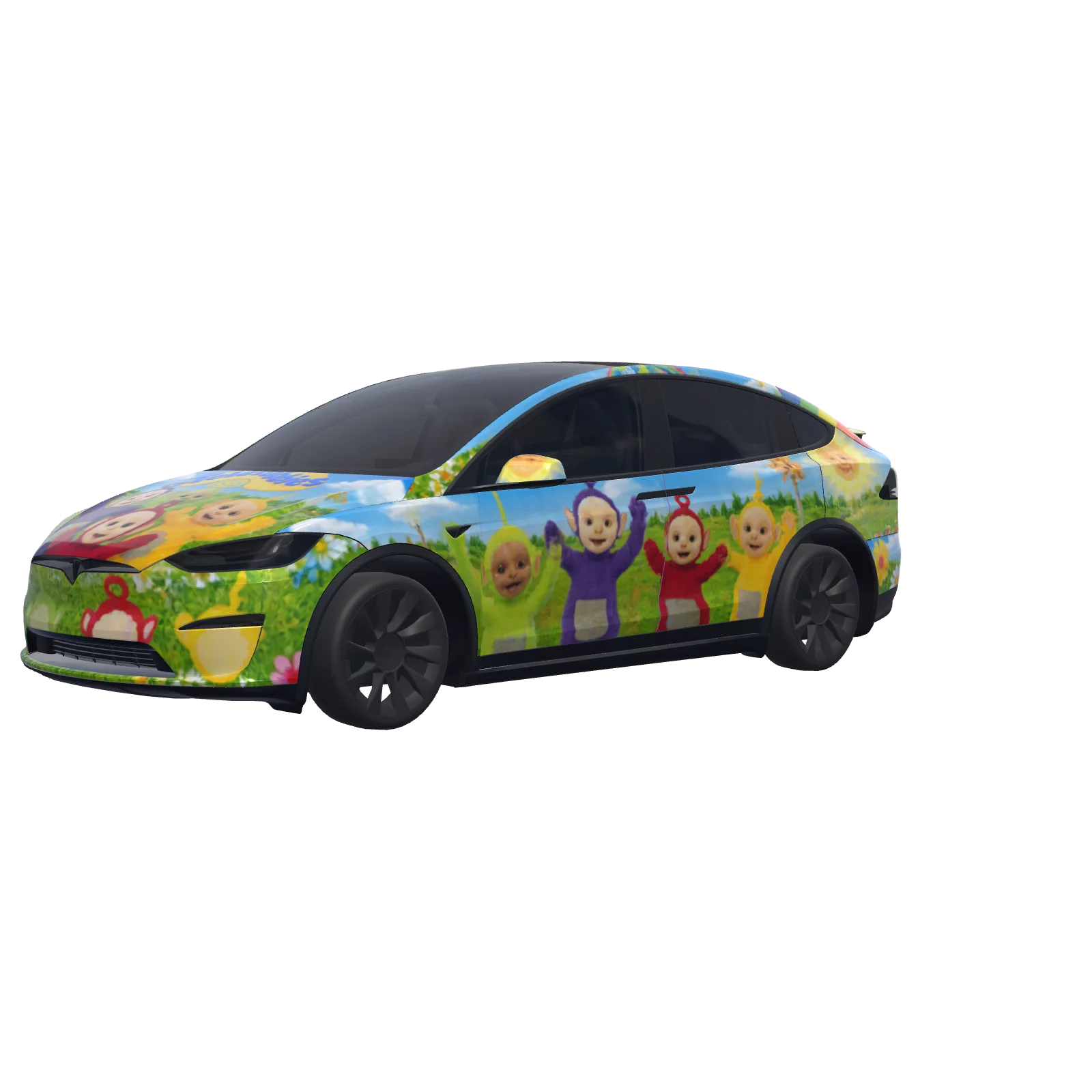 Teletubbies Theme · Model X 2021+ wrap in 3D