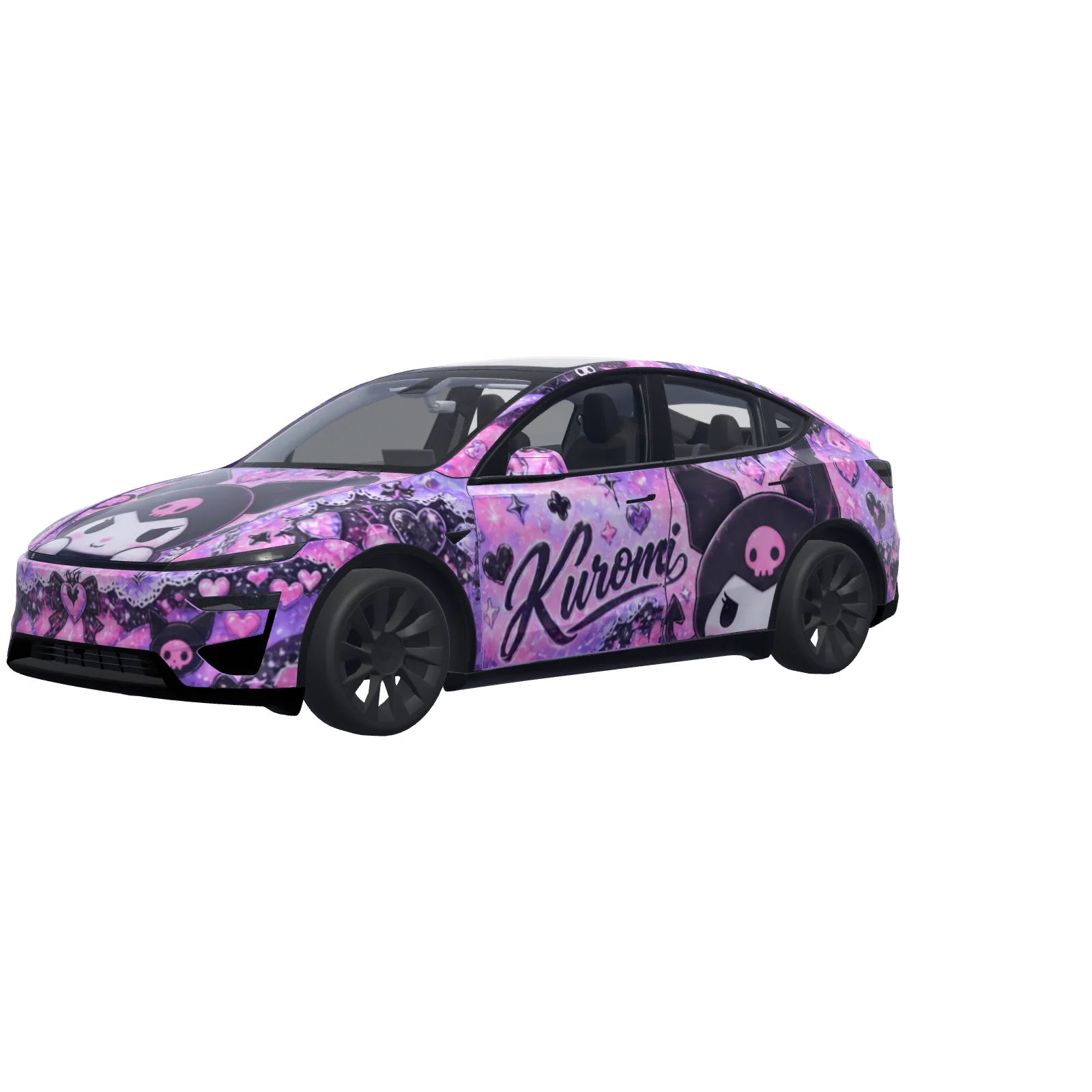 Kuromi Glitter Itasha · Model Y (2025+) Performance-Wrap in 3D