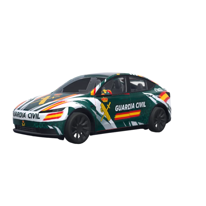 Guardia Civil · Model Y (2025+) Standard wrap in 3D