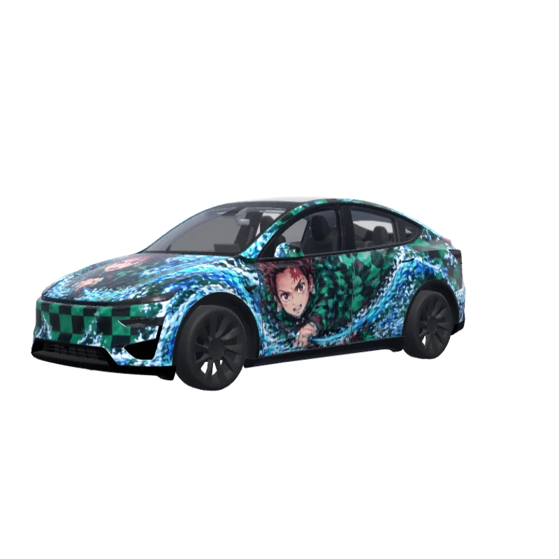 Demon Slayer Tanjiro · Model Y (2025+) Performance wrap in 3D