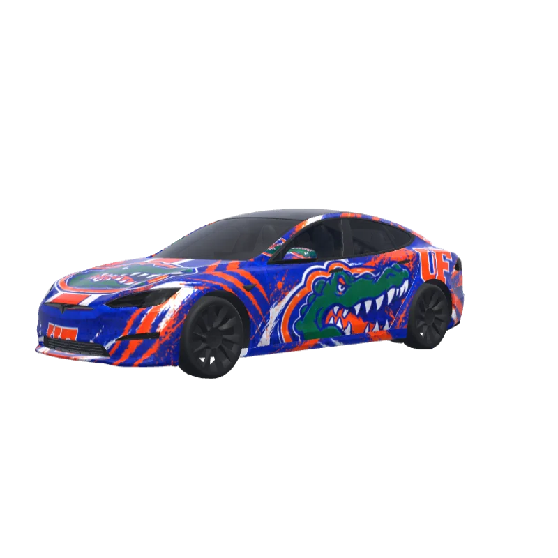 Florida Gators · Model S 2021+ wrap in 3D
