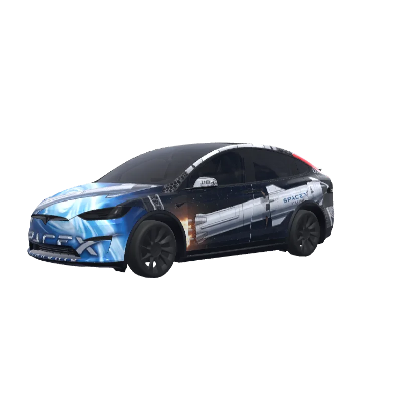 SpaceX Starship · Model X 2021+ wrap in 3D