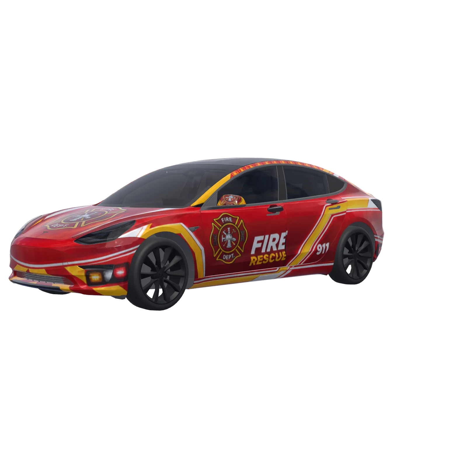 Fire Department Red · wrap Model 3 en 3D