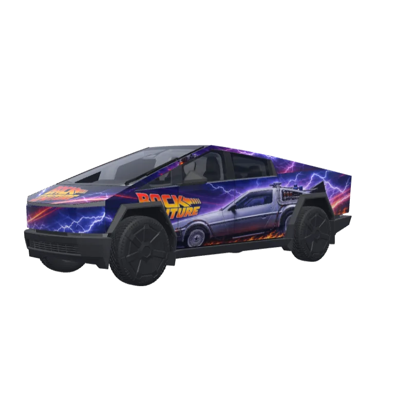 Back to the Future · Cybertruck wrap in 3D