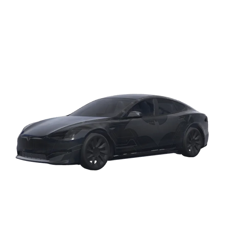 Matte Black Batman · Model S 2021+ wrap in 3D