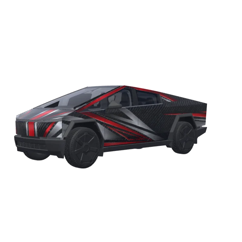 Carbon Fiber Racing Stripes · Cybertruck wrap in 3D