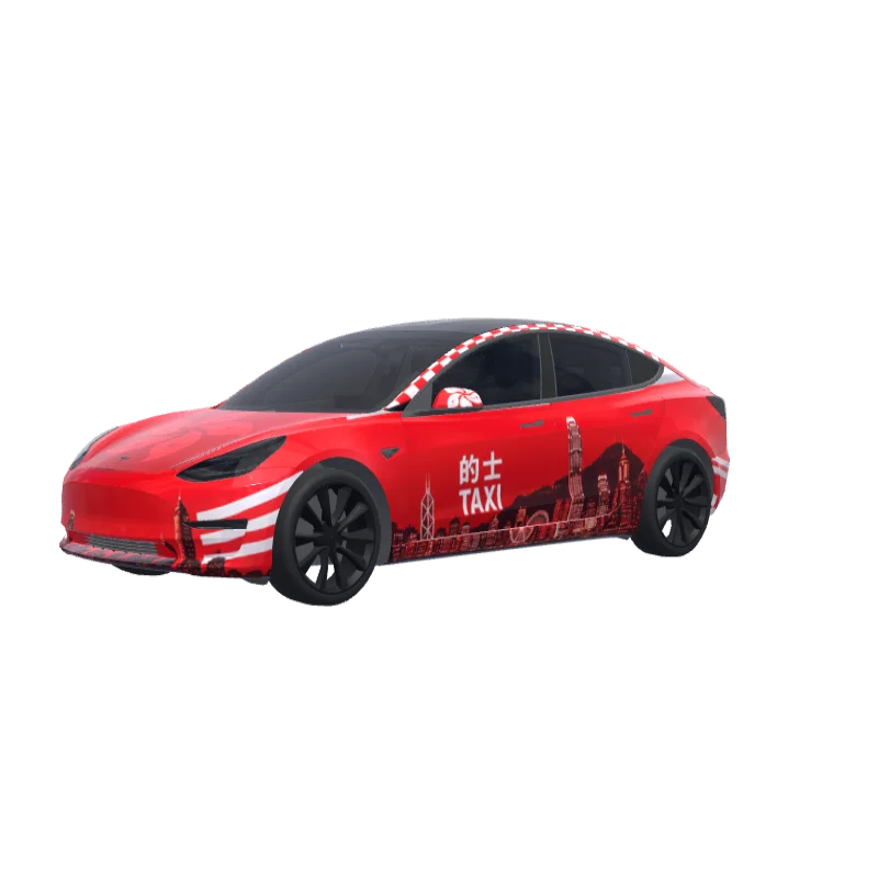 Hong Kong Red Taxi 3D preview