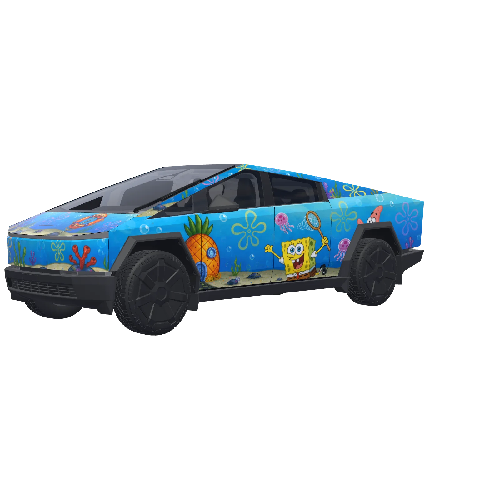 Bikini Bottom Beach · vinilo de Cybertruck en 3D