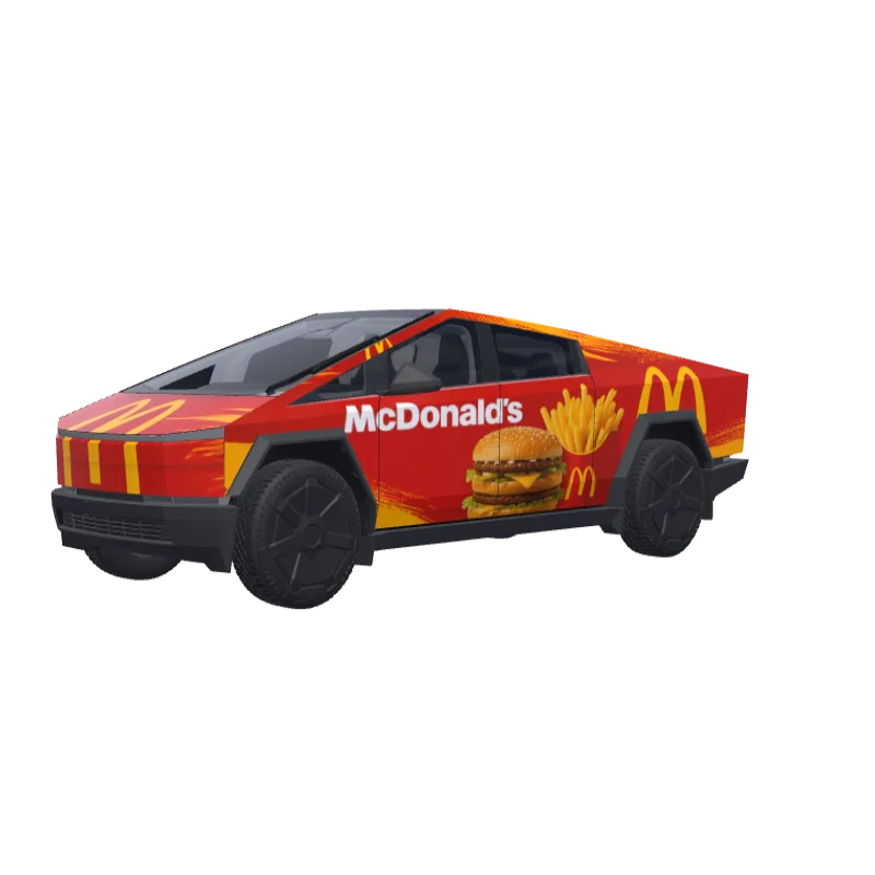 McDonald's-Inspired Fast Food · Cybertruck wrap in 3D