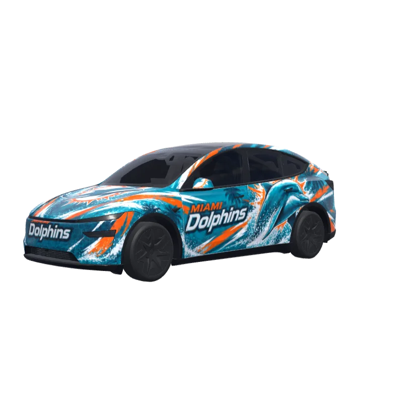 Miami Dolphins · Model Y L wrap in 3D