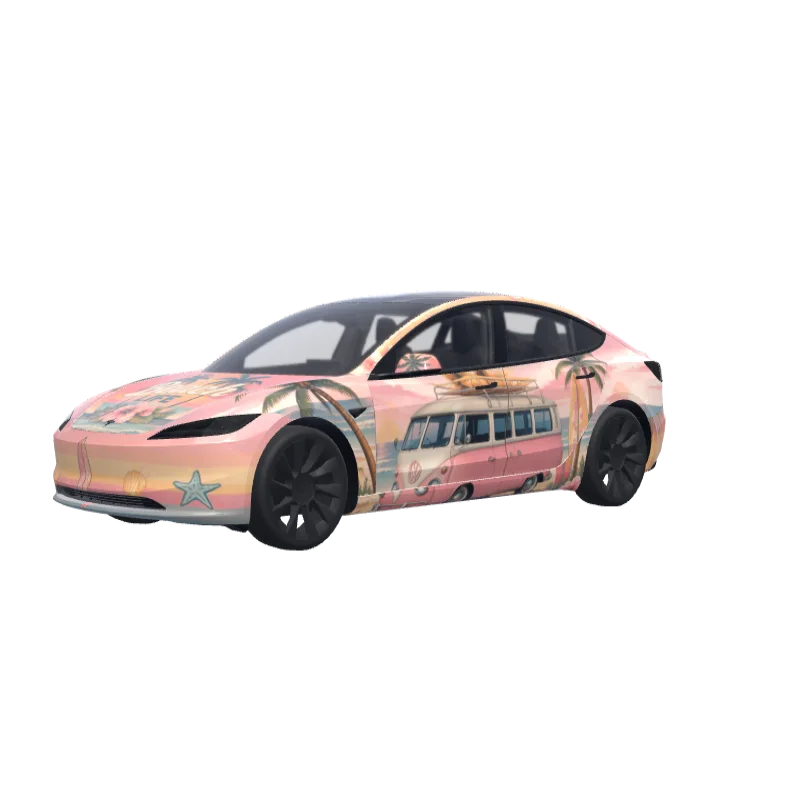 VW Bus Beach Vibes 3D preview