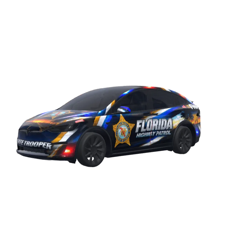 Florida Highway Patrol · Model X 2021+ wrap in 3D