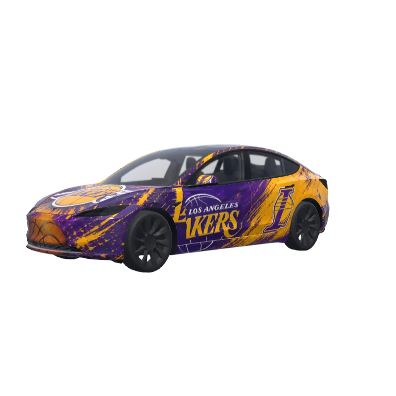 Los Angeles Lakers · Model 3 (2024+) Standard & Premium wrap in 3D