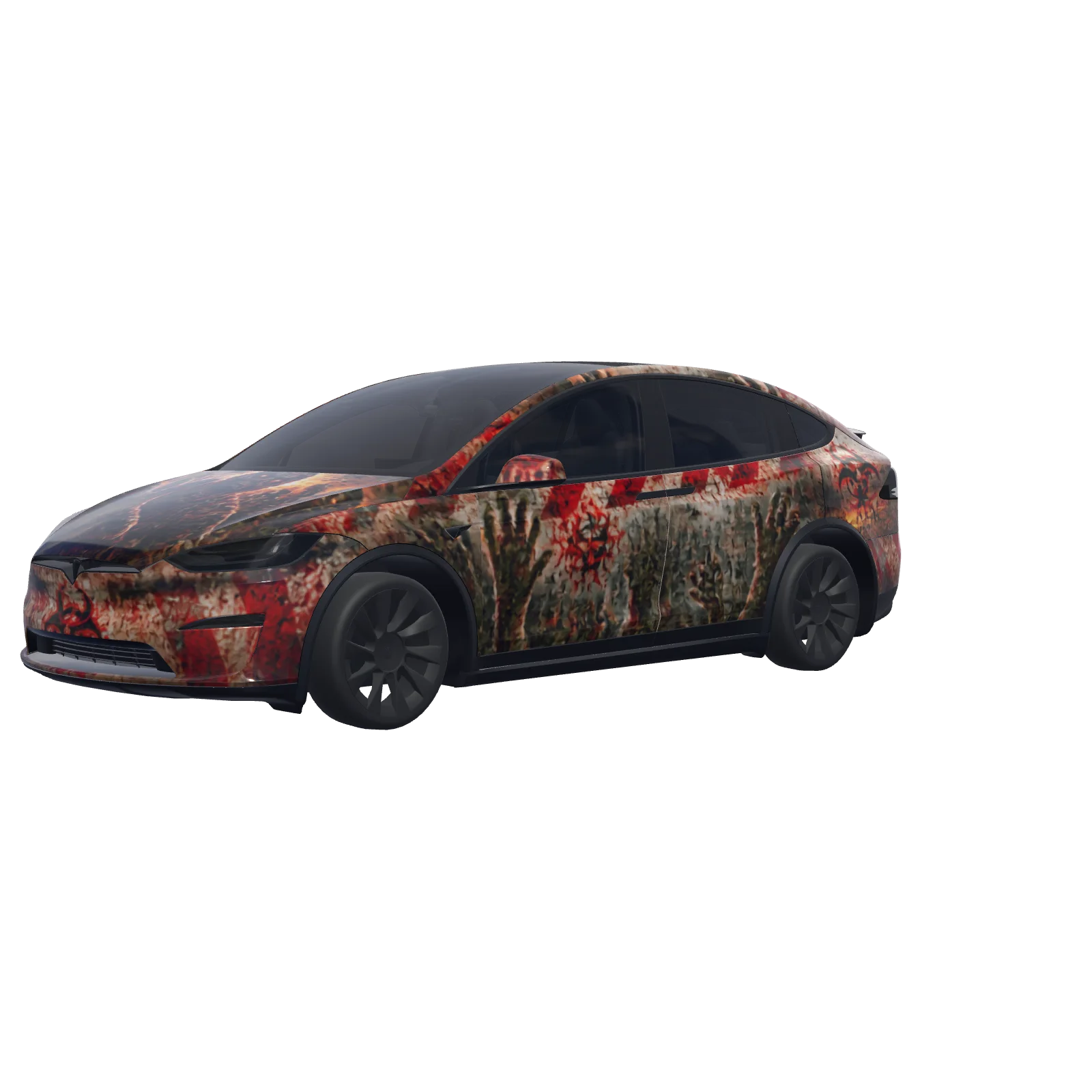 Zombie Apocalypse · Model X 2021+ wrap in 3D