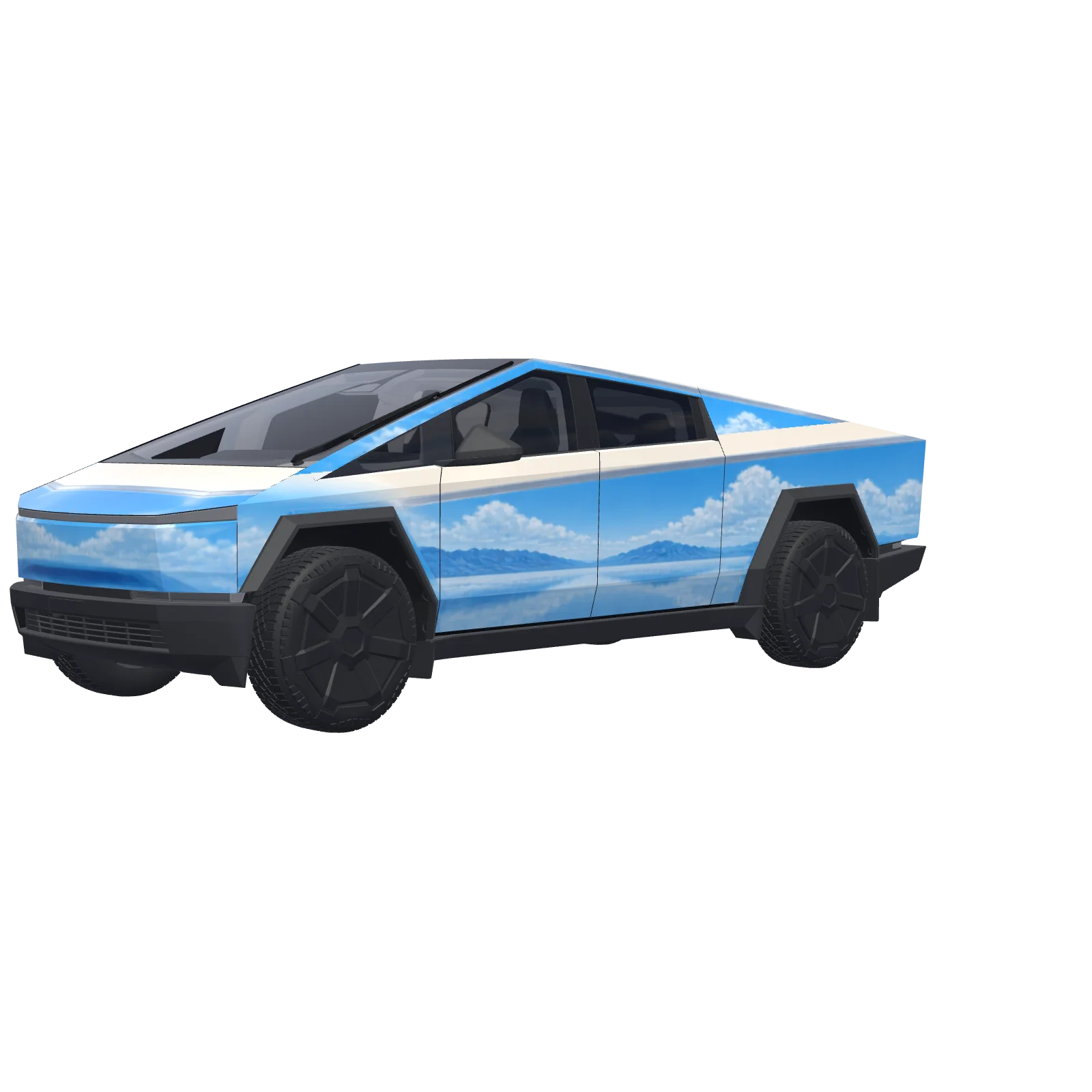Retro Sky Blue Two-Tone 3D preview