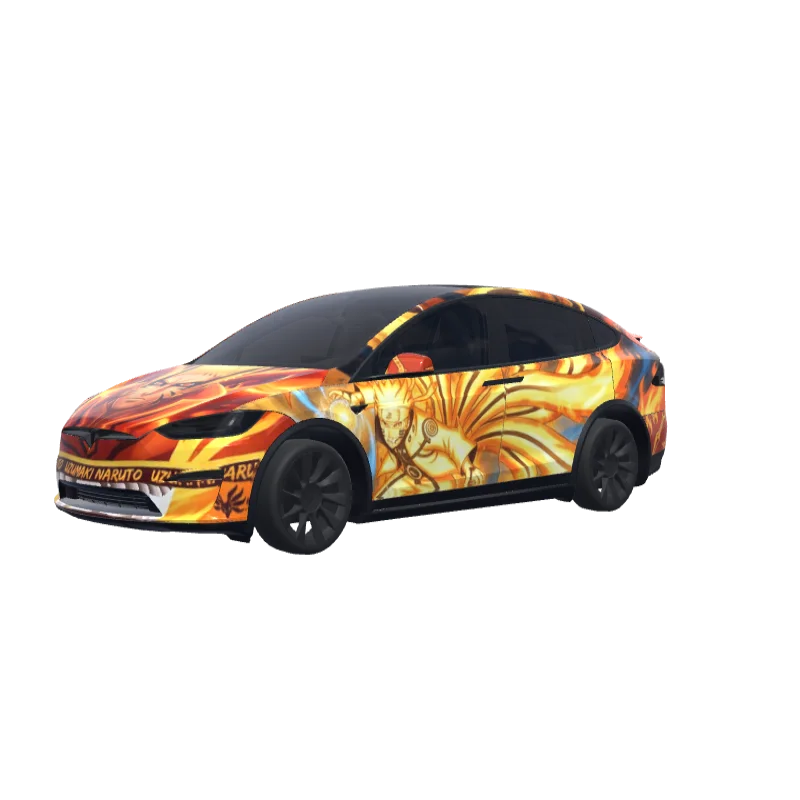 Naruto Nine-Tailed Fox · Model X 2021+ wrap in 3D
