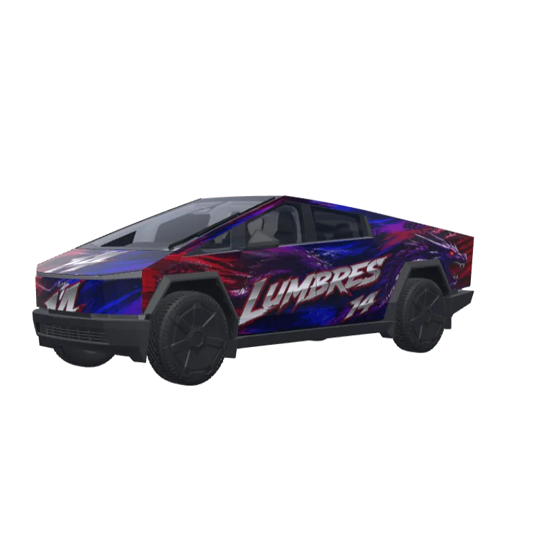 Number 14 Dragon Racer · Cybertruck wrap in 3D